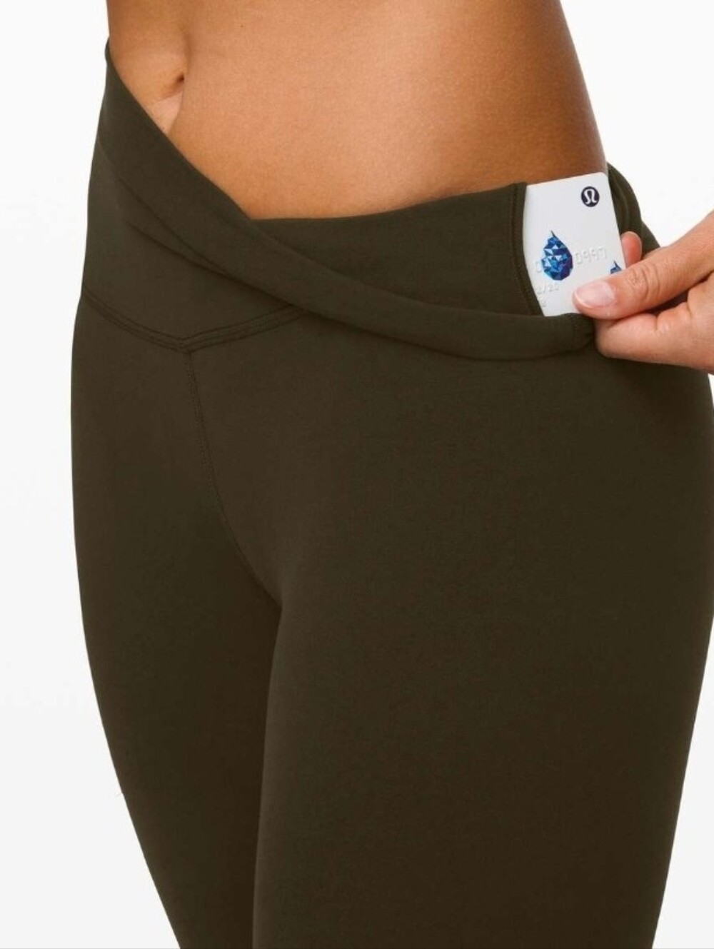 Lululemon Align Crop 23" High Waist sz 10 Pants Dark Olive Leggings Stretch Soft - Picture 7 of 12